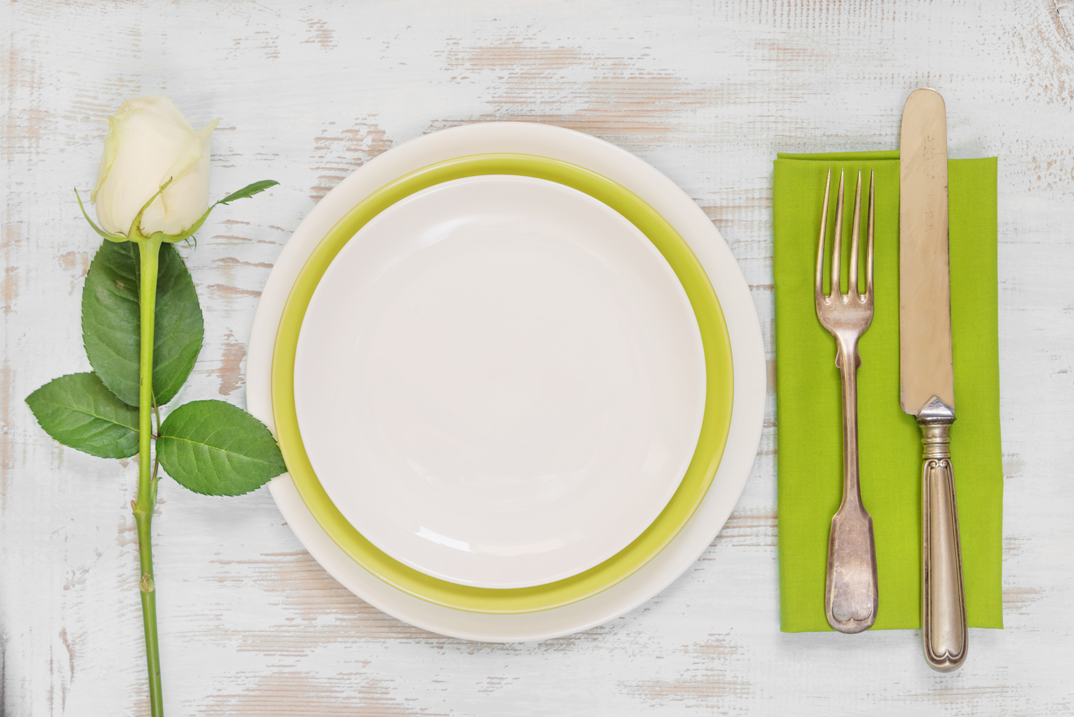 Table setting for a St. Patrick's Day dinner party